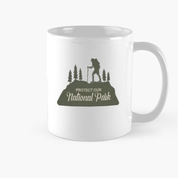 Embroidered Protect Our National Park Mug, Forest Lover Mug