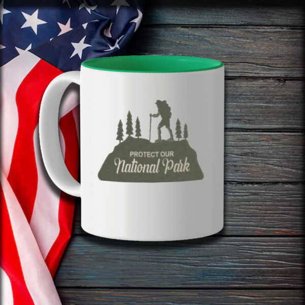 Embroidered Protect Our National Park Mug, Forest Lover Mug