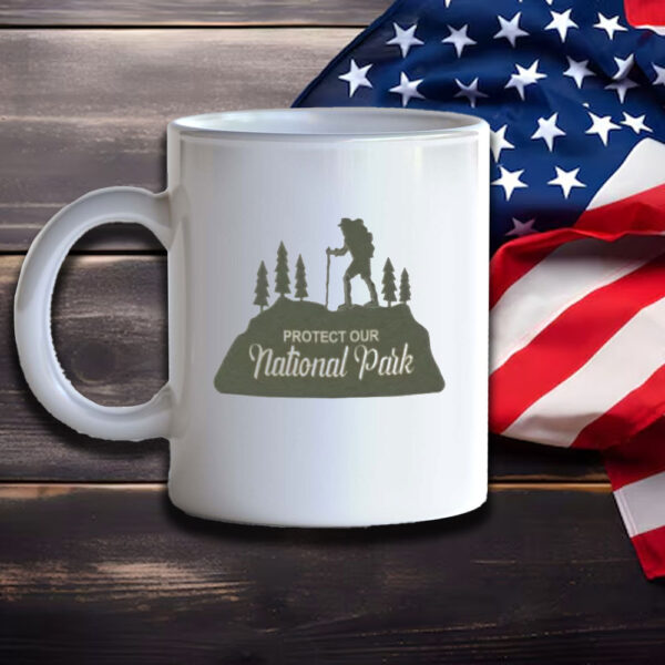 Embroidered Protect Our National Park Mug, Forest Lover Mug