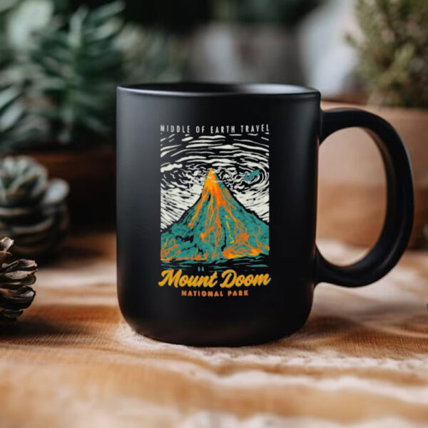 Middle earth travel mount doom national park Mug