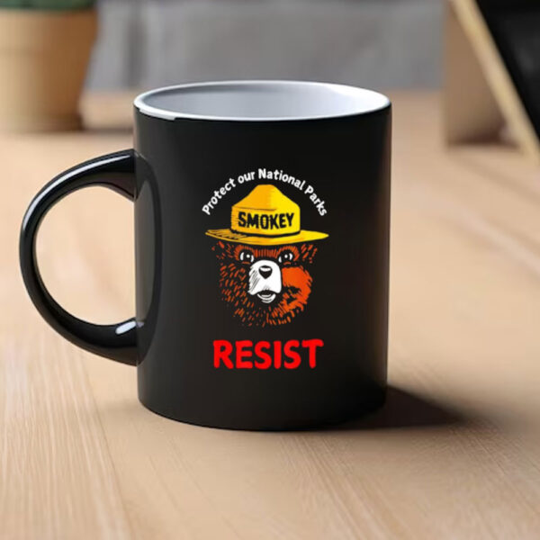 Official Retro Protect Our National Parks Smokey Resist Anti Trump Mug