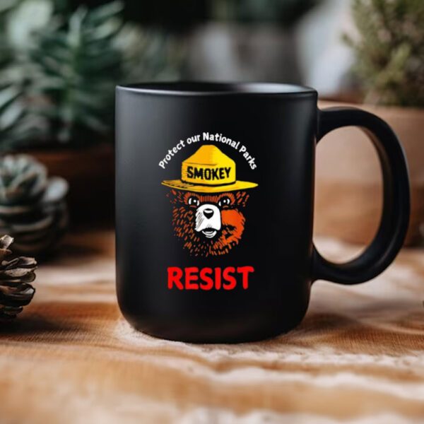 Official Retro Protect Our National Parks Smokey Resist Anti Trump Mug