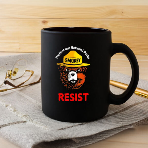 Official Retro Protect Our National Parks Smokey Resist Anti Trump Mug