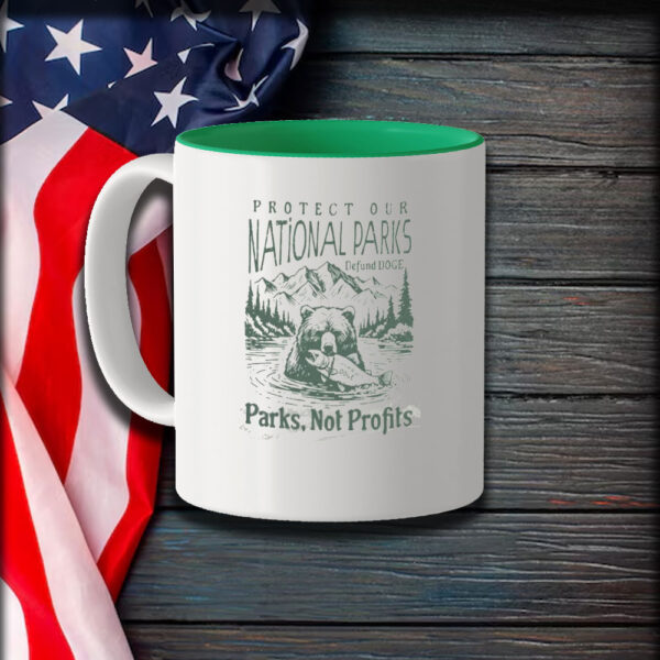 Protect Our National Parks Defund DOGE Mug, Parks Not Profits Mug