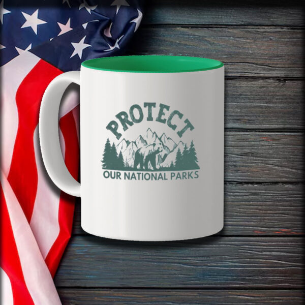 Protect Our National Parks Mug, Save Wildlife and Public Lands, Eco Activism Resist Mug