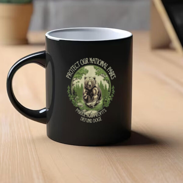 Protect Our National Parks Not Profits Defund Doge Grizzly Mug