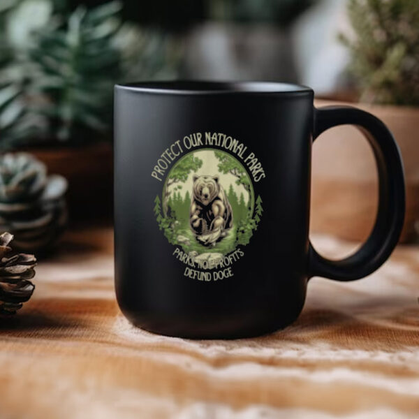 Protect Our National Parks Not Profits Defund Doge Grizzly Mug