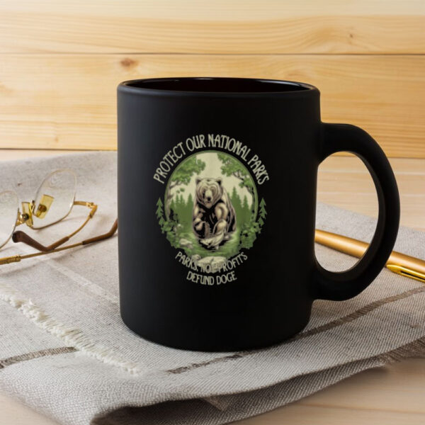 Protect Our National Parks Not Profits Defund Doge Grizzly Mug