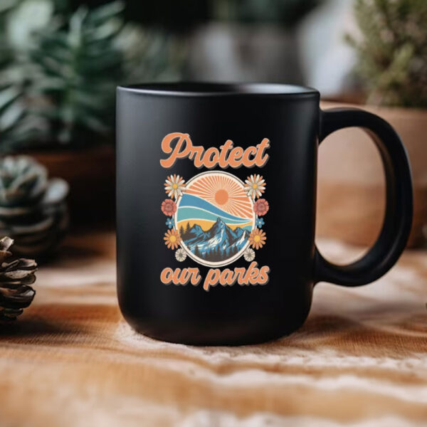 Protect Our National Parks Retro Mug, Outdoor Adventure Mug