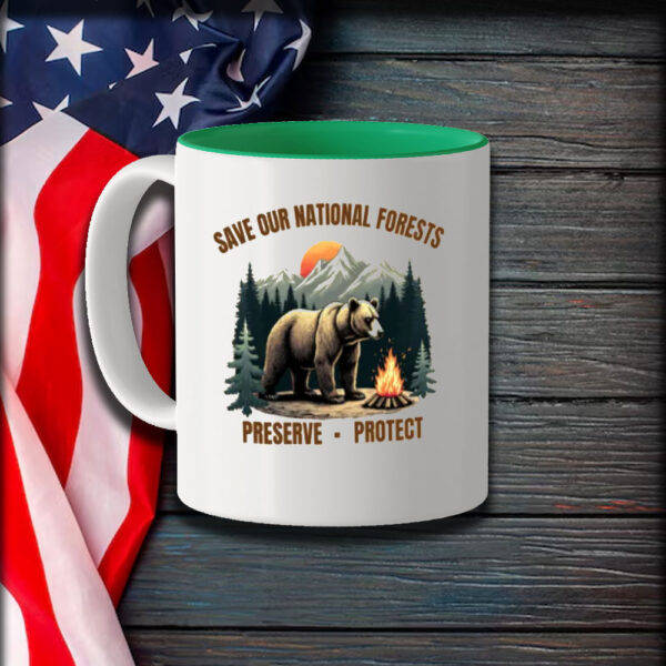 anti trump Mug for activist, Save our National Forests Mug